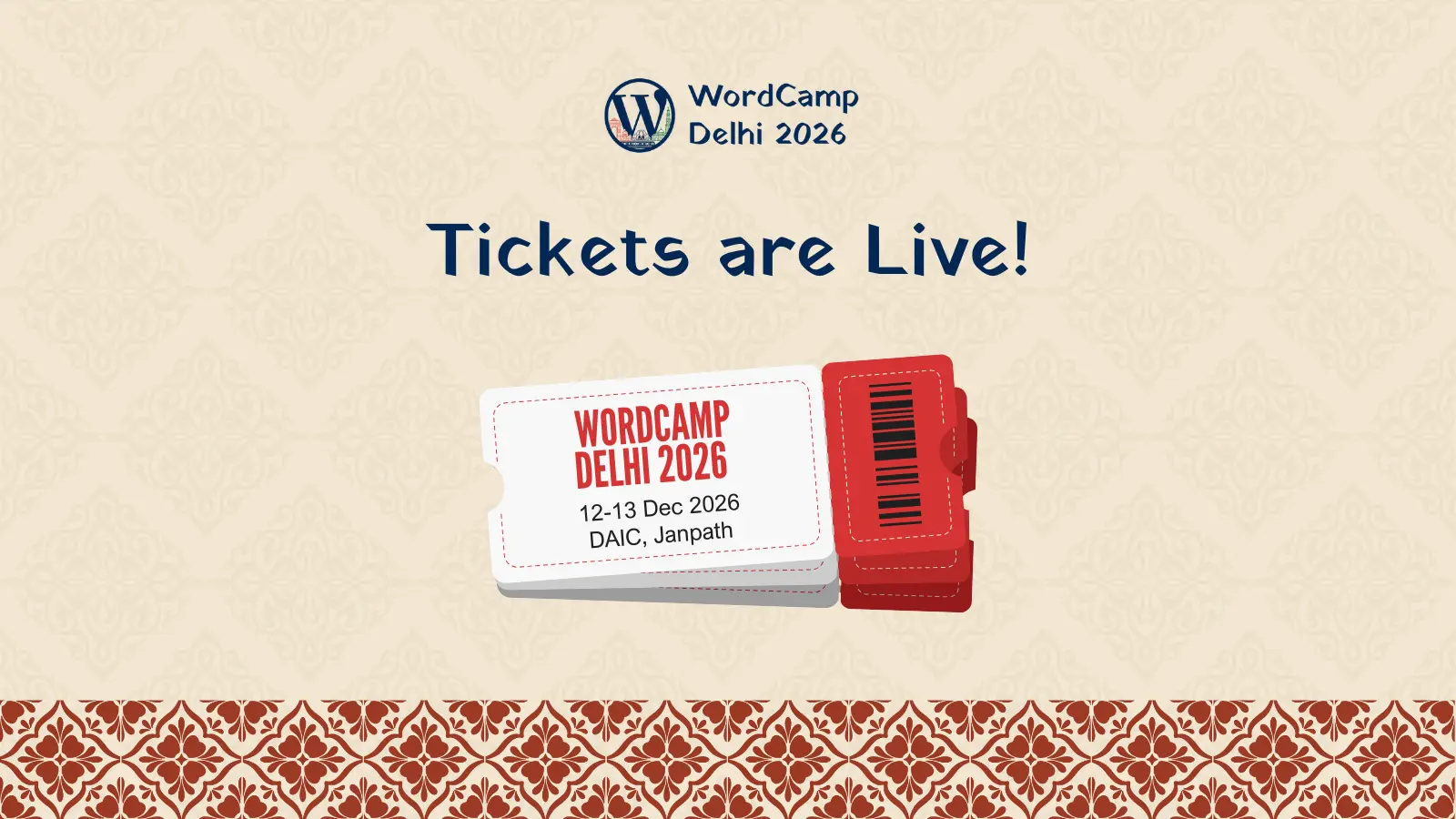 WordCamp Delhi 2026 Tickets are Live